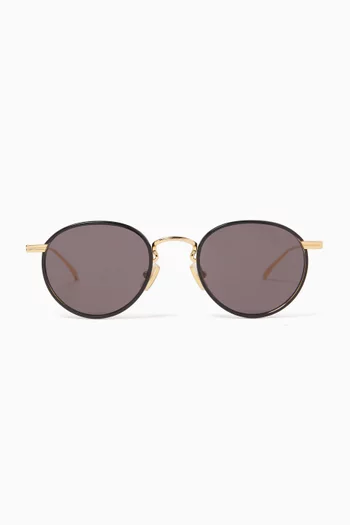 Round Sunglasses in Metal