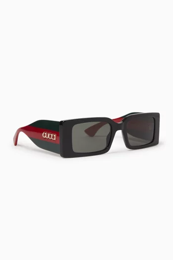 Rectangular Sunglasses in Acetate