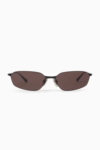 Rectangular Sunglasses in Metal