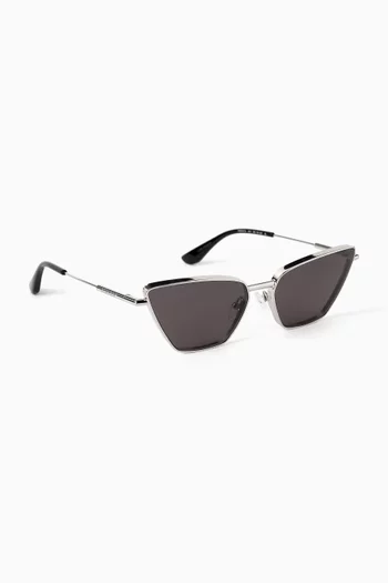 Cat-eye Sunglasses in Metal