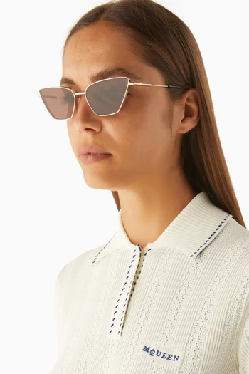 Cat-eye Sunglasses in Metal