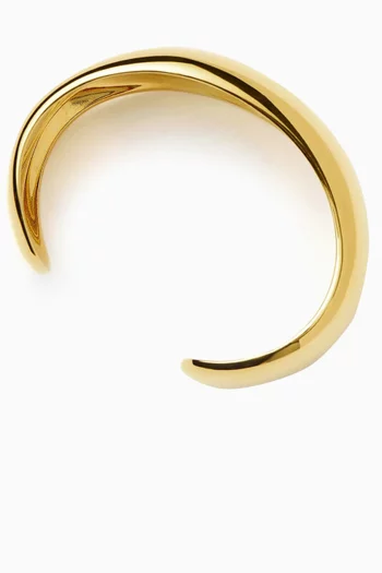 Sculptural Ridge Molten Bracelet in 18kt Gold-plated Brass