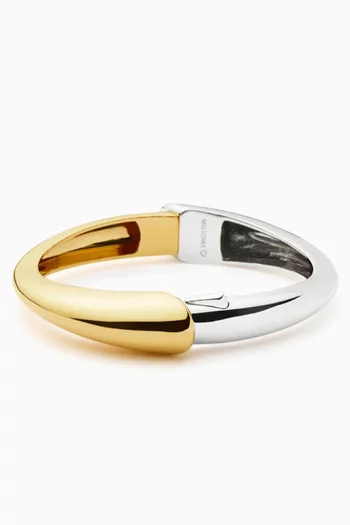 Sculptural Ridge Bangle in 18kt Recycled Gold-plated Brass