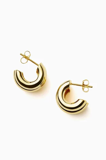 Small Chubby Tripple Earrings in 18kt Gold-plated Brass