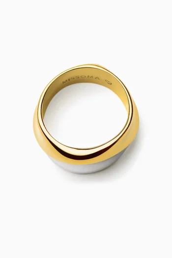 Sculptural Molten Ring in 18kt Recycled Gold-plated Brass