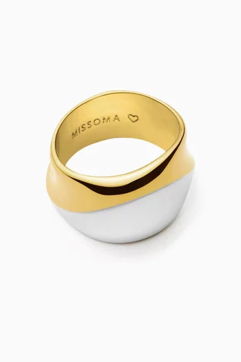 Sculptural Molten Ring in 18kt Recycled Gold-plated Brass