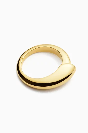 Sculptural Ridge Stacking Ring in 18kt Gold Vermeil