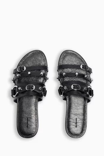 City Flat Mules in Arena Lambskin