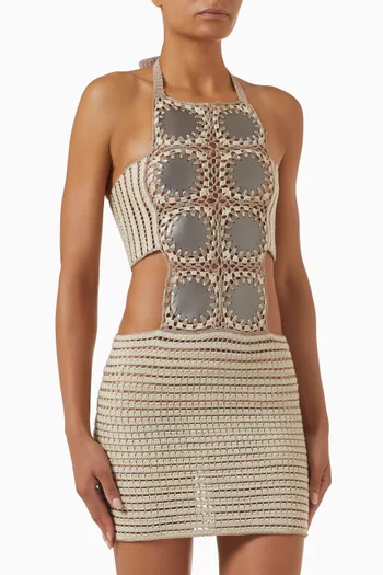 Petit Four Hand-crochet Mini Dress