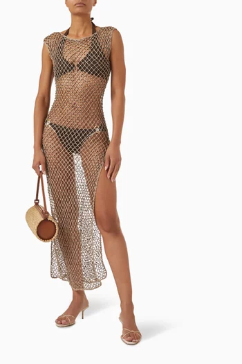 Sprinkle Maxi Dress in Net
