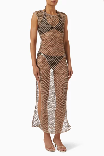 Sprinkle Maxi Dress in Net