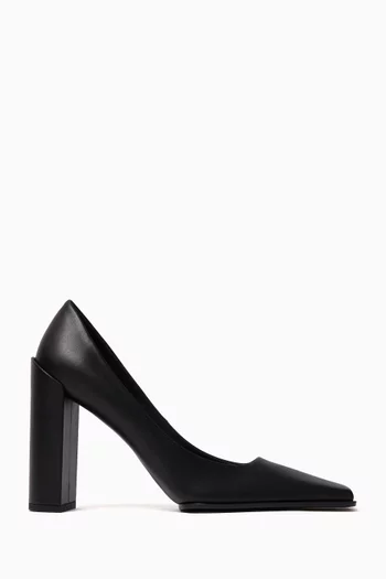 Square 90 Pumps in Leather
