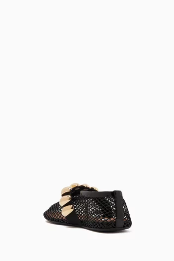 Jewel Ballet Flats in Fishnet