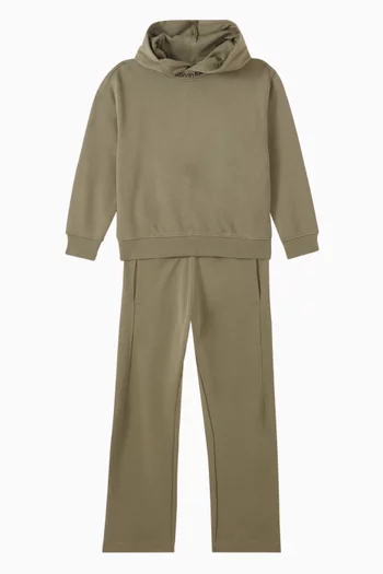 Embroidered Sweatpants in Cotton Terry