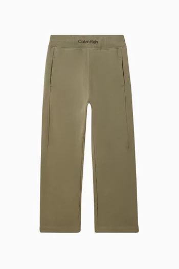 Embroidered Sweatpants in Cotton Terry