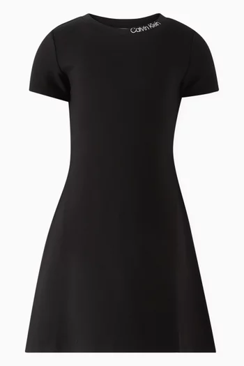 A-line Dress in Stretch Viscose Blend