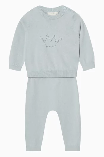 طقم بيجاما قطن وكشمير، قطعتان 