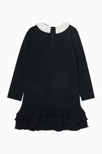 Logo Collared Dress in Cotton-blend