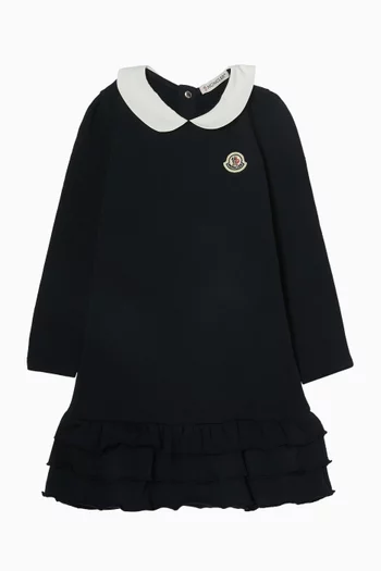 Logo Collared Dress in Cotton-blend