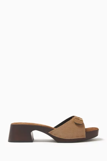 Britt 25 Clog Sandals in Calf Hair