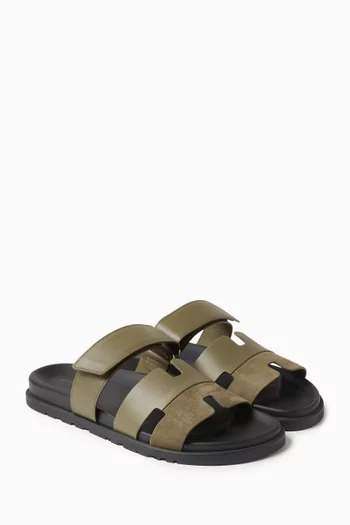 Unused Chypre Sandals in Calfskin & Suede Leather, EU 43