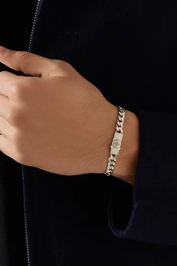 Tiny Edge Chain Bracelet in Sterling Silver