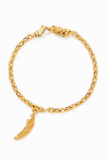 Feather Bracelet in 24kt Gold-plated Sterling Silver
