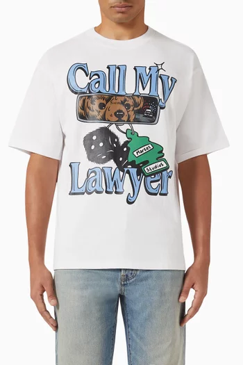 تي شيرت تشيس بطبعة Call My Lawyer قطن