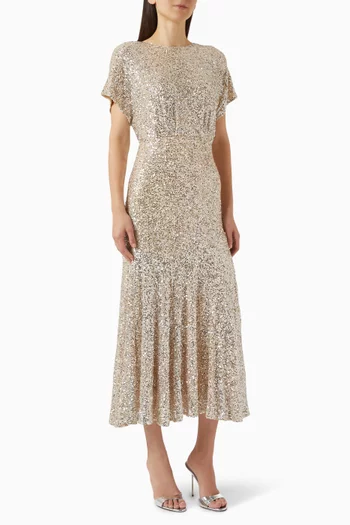 Erin Sequin Midi Dress