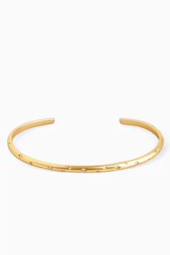 Cosmic Crystal Bangle in 18kt Gold-plated Silver