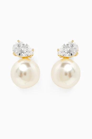 Vienna Stud Earrings in 14kt Gold Vermeil