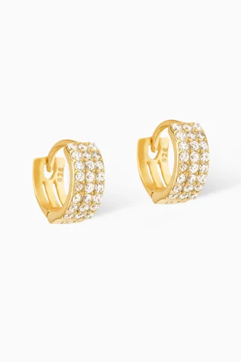 Lara Huggie Earrings in 14kt Gold Vermeil