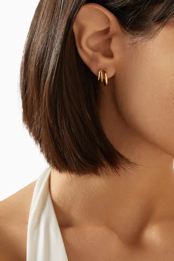 Charlee Triple Earrings in 14kt Gold Vermeil