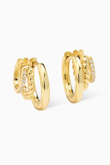 Charlee Triple Earrings in 14kt Gold Vermeil