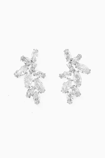 Petite Fallen Leaf Earrings in Sterling Silver