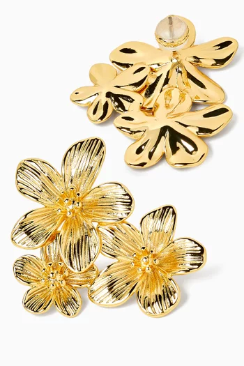 Botanique Stud Earrings in 14kt Gold-plated Metal
