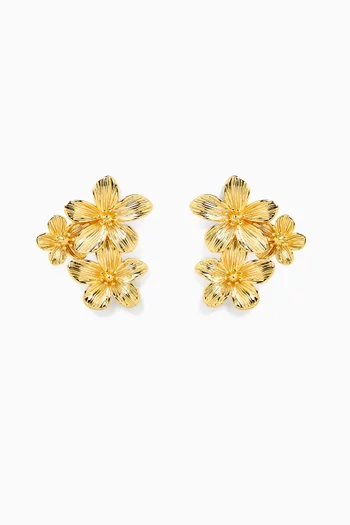 Botanique Stud Earrings in 14kt Gold-plated Metal