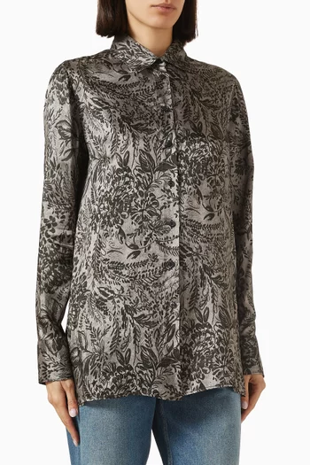 قميص بنقشة زهور فيسكوز