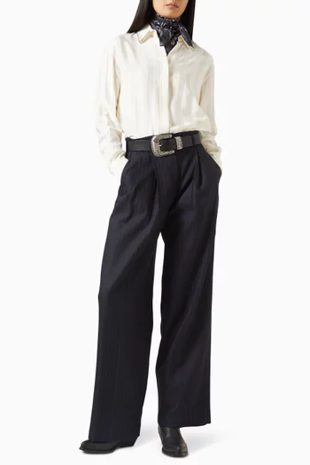 بنطال فلافيا بنقشة مخططة