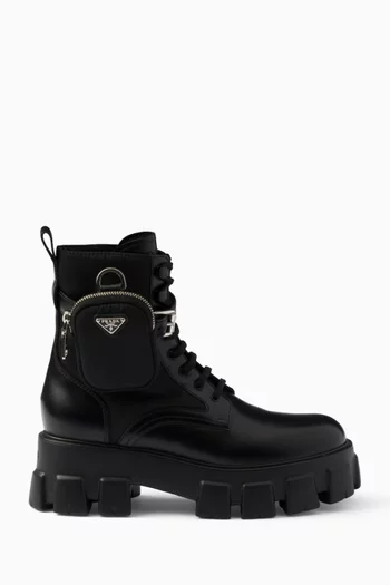 Monolith Combat Boots in Leather & Re-Nylon