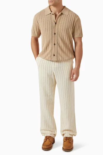 Pino Striped Pants in Linen