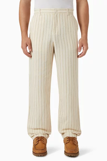 Pino Striped Pants in Linen