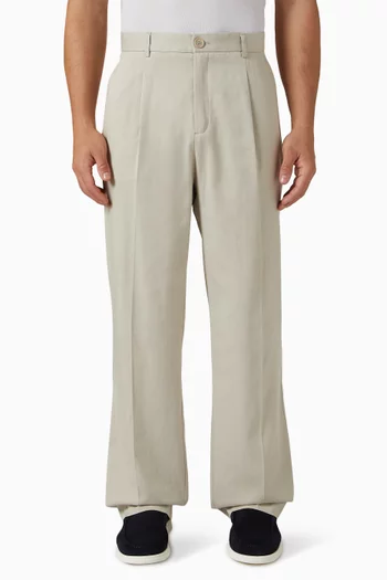 Randall Pleated Pants in Twill