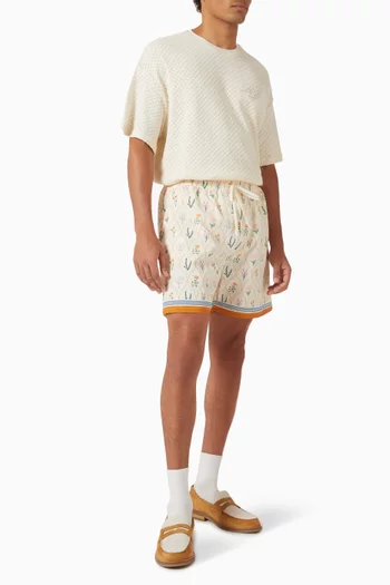 Stan Wild Flowers AOP Swim Shorts in Seersucker