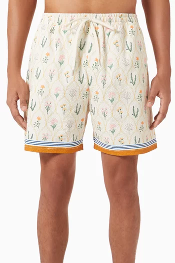 Stan Wild Flowers AOP Swim Shorts in Seersucker