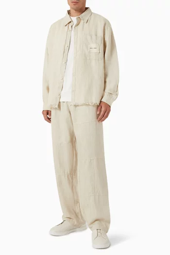 Distressed Shirt in Linen