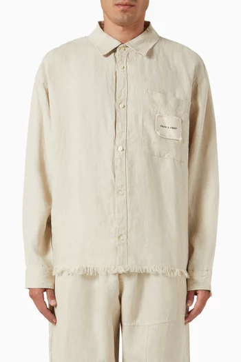 Distressed Shirt in Linen