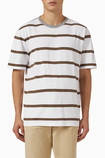 Striped T-shirt in Cotton & Modal
