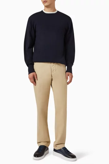 Crew Neck Sweater in Italian Merino Wool