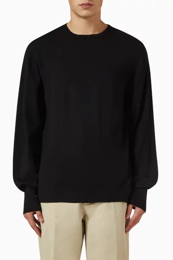 Crew Neck Sweater in Italian Merino Wool